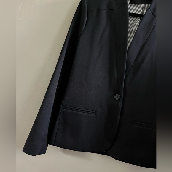 Jenni Kayne Blazer Black Woman's Medium NWOT Cotton Linen Classic‎ Business - Picture 3 of 8